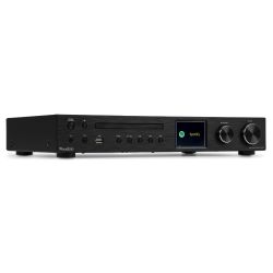 INTERNET RADIO MET VERSTERKER 100W BT 5.0 STREAMING/CD/DAB+/FM RADIO/INTERNET RADIO/WIFI/SPOTIFY CONNECT/USB ZWART