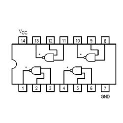 QUAD 21NP NAND GATE 14P