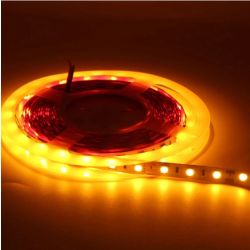LED STRIP AMBER 1M X 10MM 12VDC/6W 60LEDS/P.M. IP21 ZELFKLEVVEND