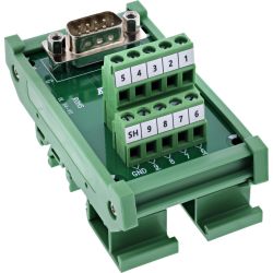 D-SUB 9P MALE TERMINALBLOK DINRAIL