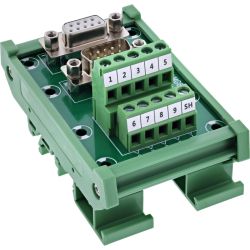 D-SUB 9P MALE-FEMALE TERMINALBLOK DINRAIL
