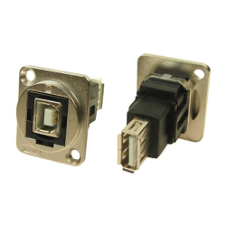 USB CHASSIS ADAPTER USB-B->USB-A D-NORM ZWART