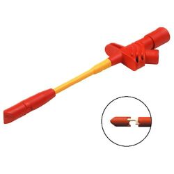 TESTPEN 4MM ROOD MET MEETPEN OM DOOR KABELISOLATIE TE METENZONDER DE KABEL TE STRIPPEN