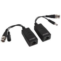 TVI VIDEO-/ VOEDINGSBALUN MET 8P8C (RJ45) CONNECTOR EN BNC/VOEDINGSKABELS - PAAR