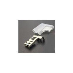 SCHUIF 4.8MM FEMALE HAAKS ONGEISOLEERD MET LOSSE HOES 10 STUKS