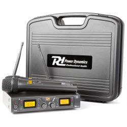 MICROFOON DUAL HANDHELD DRAADLOOS UHF 2 X 8 KANALEN