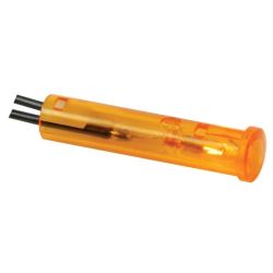 LAMP 220V ROND 7X27MM AMBER