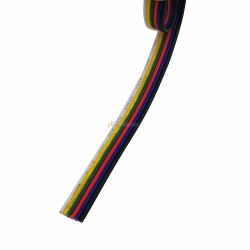 RGBWCW-KABEL 6 ADERIG PLAT P.M. AWG22 0,33MM2