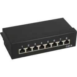 PATCHPANEEL 8 VOUDIG LSA/PLUS CAT6 VOOR TAFEL/WAND MONTAGE