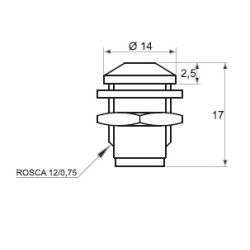 LEDHOUDER 8MM METAAL ZWART UITWENDIGE REFLECTOR