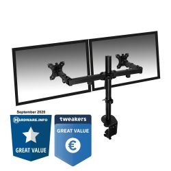 LCD-BUREAUSTEUN DUBBEL MAX. 27''/ 8 KG