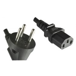 NETSNOER ISRAEL STEKKER (TYPE H) - C13 3 X 0.75MM2 1,8M ZWART