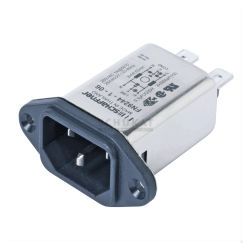 NETFILTER RFI IEC 3A 230V FASTON 6,3MM RECHT