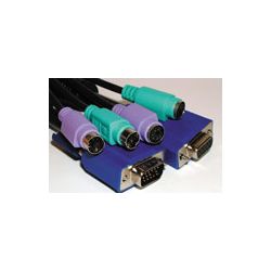 KVM SWITCH KABELSET HQ 2M VGA/KEYBOARD/MUIS ALLE DRIE DE AANSLUITINGEN MALE-FEMALE