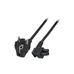 NETSNOER 3.0M RA STEKKER - C5 3 POLIG FEMALE HAAKS ZWART 3X0,75MM2 (MICKEY MOUSE)