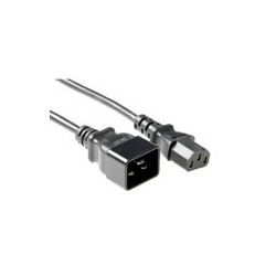 NETSNOER 2.0M C13 3 POLIG MALE - C20 3 POLIG FEMALE ZWART 3X1.0MM2