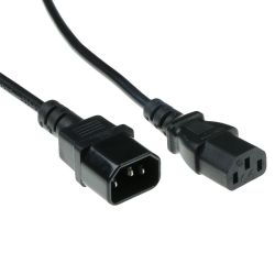 NETSNOER 10.0M C14 3 POLIG MALE - C13 3 POLIG FEMALE ZWART3X1.00MM2 MAX 10A