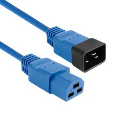 NETSNOER 1.0M C20 3 POLIG MALE - C21 3 POLIG FEMALE BLAUW 3X2.5MM2
