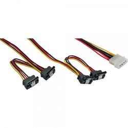 VERLOOP VOEDING 5,25'' MALE - 4 X SATA MALE HAAKS MET CLIP 0,45CM