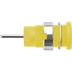 STEKKERBUS 4MM 32A CATIII GEEL SOLDEER AANSLUITING
