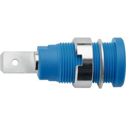 STEKKERBUS 4MM 32A CATIII BLAUW FASTON AANSLUITING