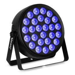 FLAT PAR 27X 4W RGBW DMX EN STANDALONE MET AFSTANDBEDIENING