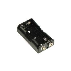 BATTERIJHOUDER 2 X AA-CEL OPBOUW CLIP AANSLUITING