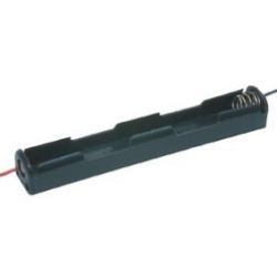 BATTERIJHOUDER 2 X AA-CEL ACHTER ELKAAR MET DRAAD AANSLUITING