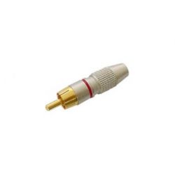 TULP PLUG ZILVER/GOUD ROOD VOOR 6MM KABEL