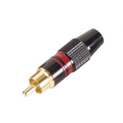 TULP PLUG ZWART/GOUD ROOD VOOR 8MM KABEL