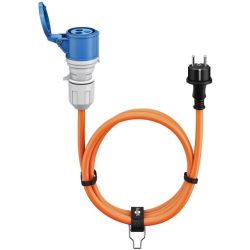 CEE VERLOOPSNOER 1.5M RA STEKKER - CEE 3P CONTRA BLAUW 230V/16A 3 X 2,5MM2