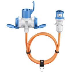 CEE VERLOOPSNOER 1.5M CEE STEKKER 3P BLAUW -3 X CEE 3P CONTRA BLAUW 230V/16A 3 X 2,5MM2