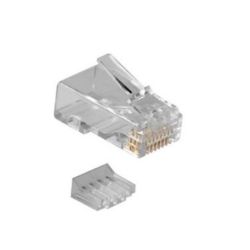 RJ45 8P CAT5E UTP 4 STUKS KABEL ROND MASSIEVE/SOEPELE ADERSMET INZET STUK