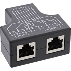 KABEL SPLITTER RJ45 CAT5E VOOR NETWERK 3XFEMALE