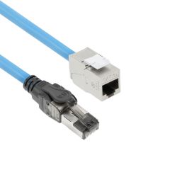 PATCHKABEL S/FTP CAT6A 35M MALE-FEMALE POE 100W B2CA BLAUW