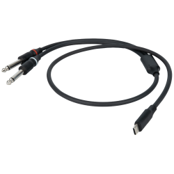 USB-C/2 X 6,3MM JACK MALE MONO 1,5M