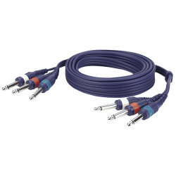 3 X 6.3MM JACK MALE-3 X 6.3MM JACK MONO (UNBALANCED) 3.0M