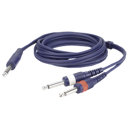 1 X 6.3MM JACK MALE MONO-2 X 6.3MM JACK MALE MONO 1.5M