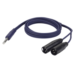 1 X 6.3MM JACK MALE STEREO-2 X XLR 3P MALE 1.5M