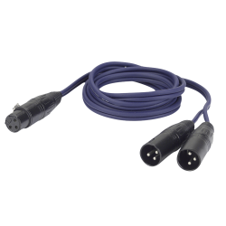 1 X XLR FEMALE-2 X XLR MALE 1.5M