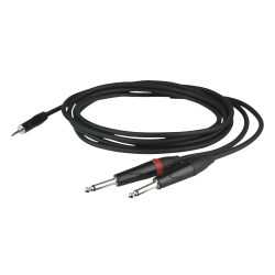 1 X 3.5MM JACK MALE STEREO-2 X JACK 6.3MM MALE MONO 3M