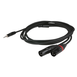 1 X 3.5MM JACK MALE STEREO-2 X XLR MALE 3M