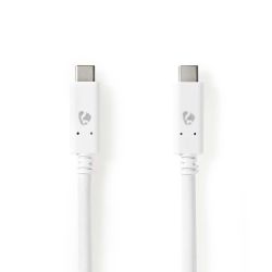 USB-C KABEL 3.2 MALE / MALE 10GB/S 100W 1M DUBBEL AFGESCHERMD ZWART