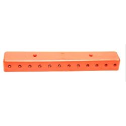 VERDEELBLOK 2,6MM 24 AANSLUITINGEN 100X20MM ROOD