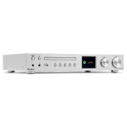 INTERNET RADIO MET VERSTERKER 100W BT 5.0 STREAMING/CD/DAB+/FM RADIO/INTERNET RADIO/WIFI/SPOTIFY CONNECT/USB ZILVER
