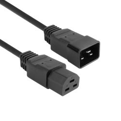 NETSNOER 2.0M C20 3 POLIG MALE - C21 3 POLIG FEMALE ZWART 3X2.5MM2