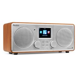 WIFI INTERNET STEREO RADIO ZILVER MET DAB+