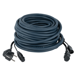 POWER/AUDIO KABEL 15M SCHUKO MALE - IEC C13 FEMALE EN XLR MALE - FEMALE