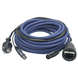 POWER/AUDIO KABEL 20M SCHUKO MALE - SCHUKO FEMALE EN XLR MALE-FEMALE