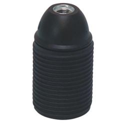 FITTING E14 ZWART MANTEL MET SCHROEFDRAAD M10 NIPPEL 250V/2A190GR/C MET SCHROEFRING